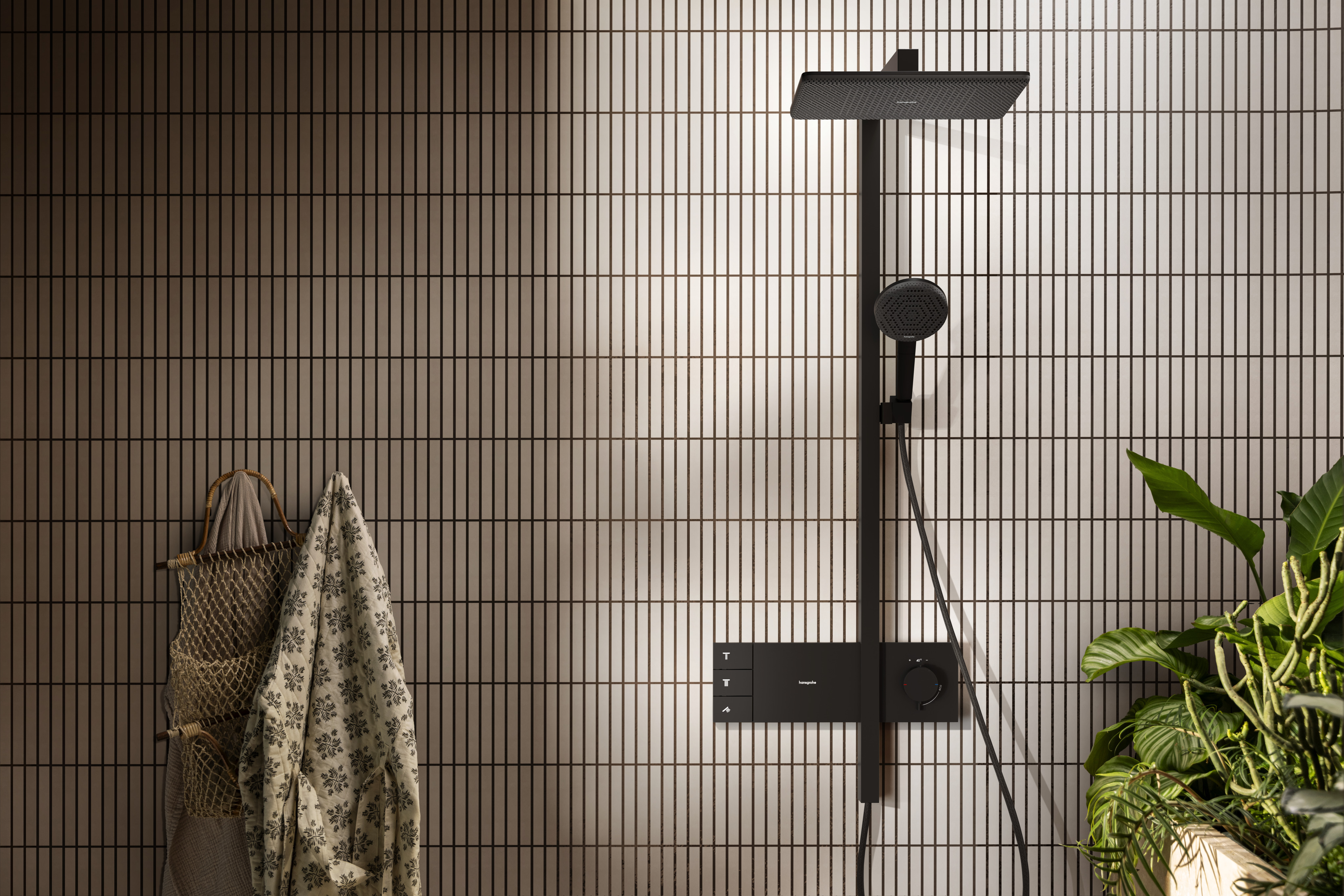 Close-up: Showerpipe 210/340 2jet with ShowerSelect Comfort 3