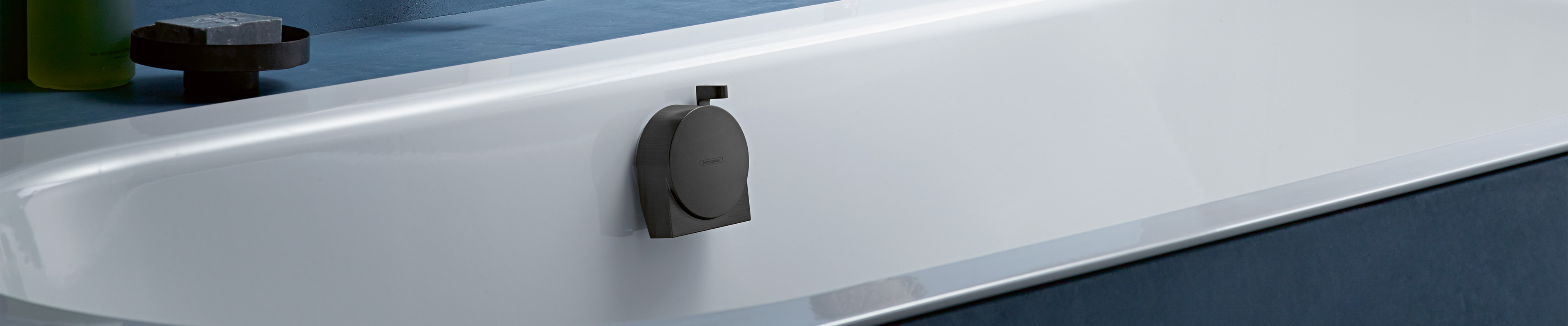 hansgrohe Exafill S bath filler kit in Matte Black