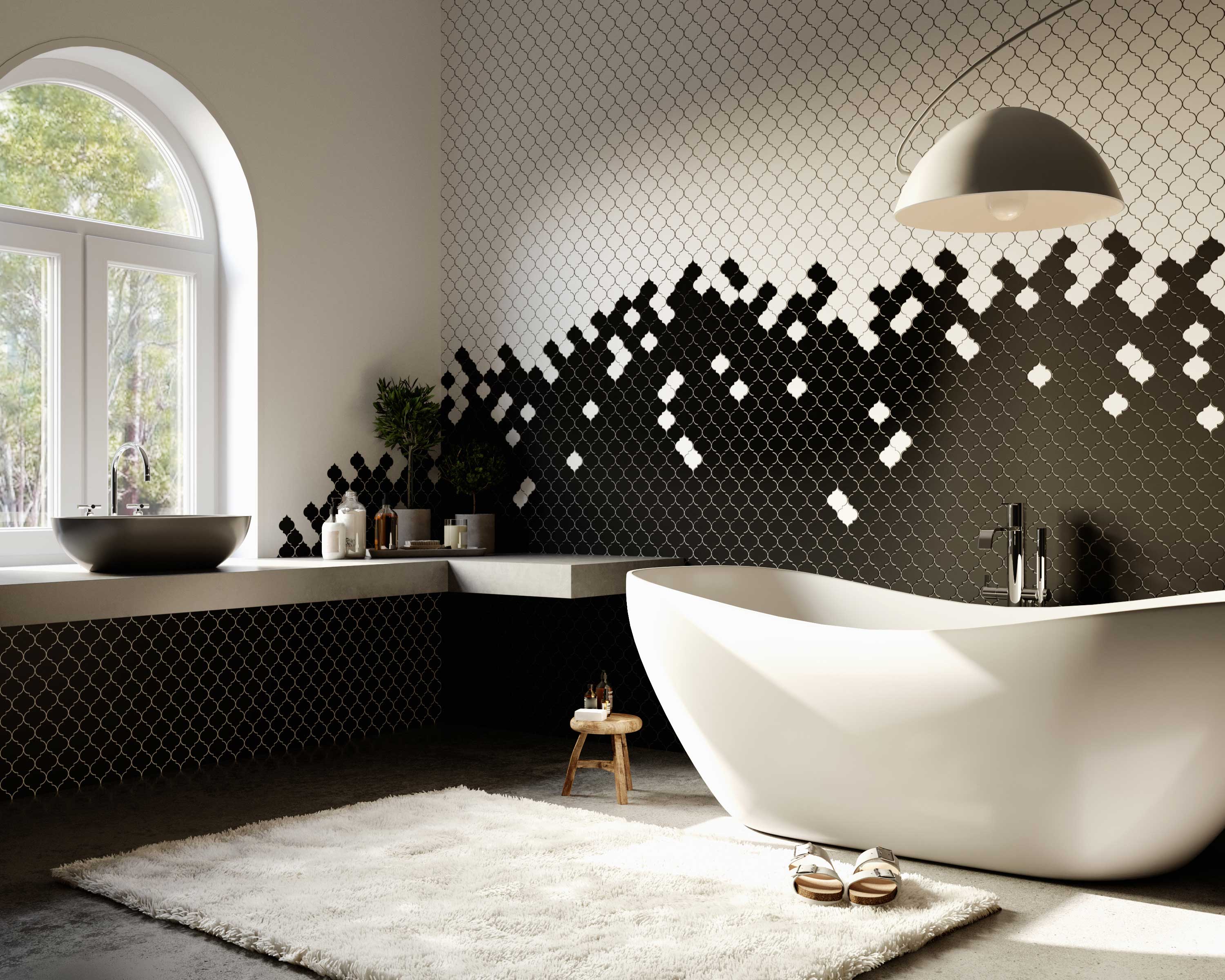 Mosaic in the bathroom: Wall design for individualists