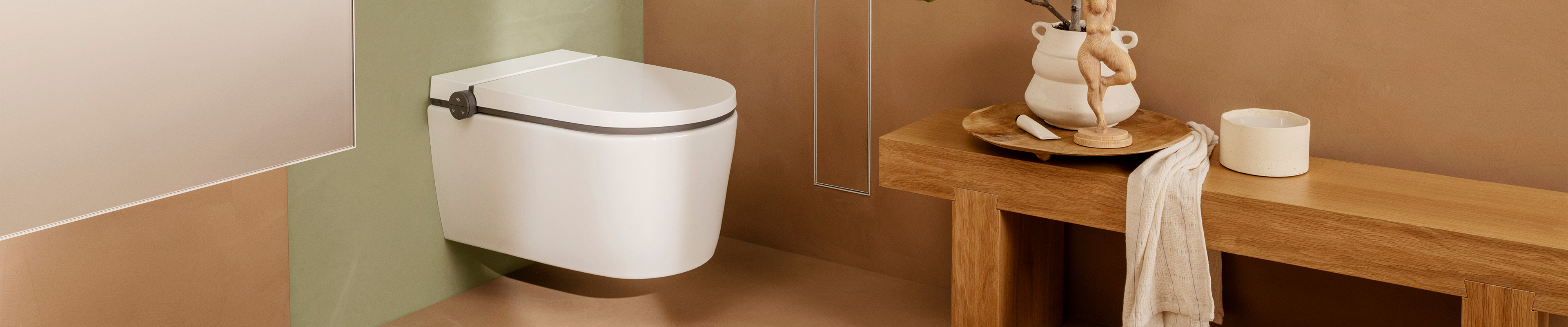 LavaPura Element S in an atmospheric bathroom.