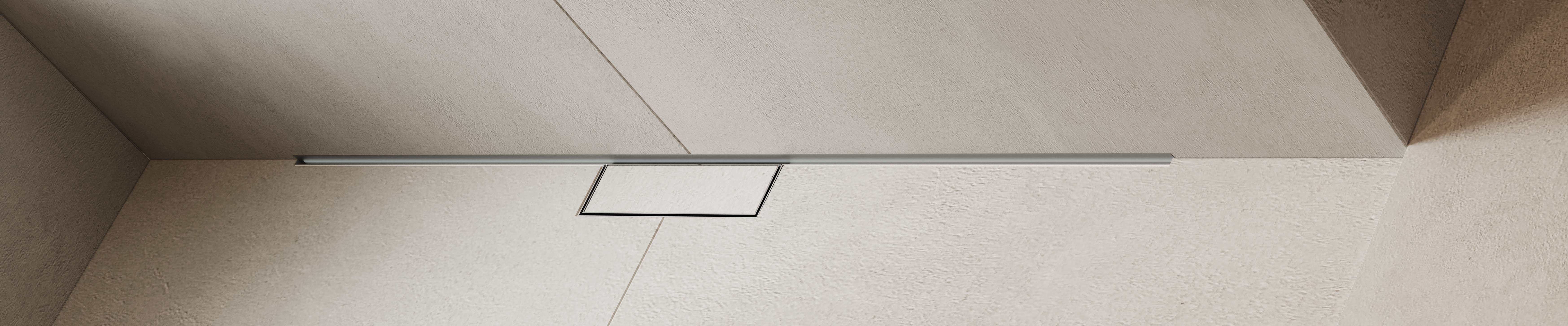 RainDrain Minimalistic in the floor-level shower.