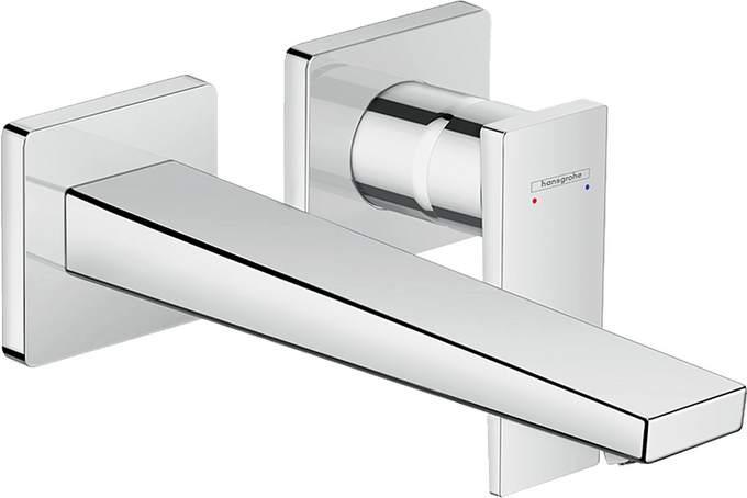 Single lever basin mixer for concealed installation wall-mounted with lever handle and spout 22