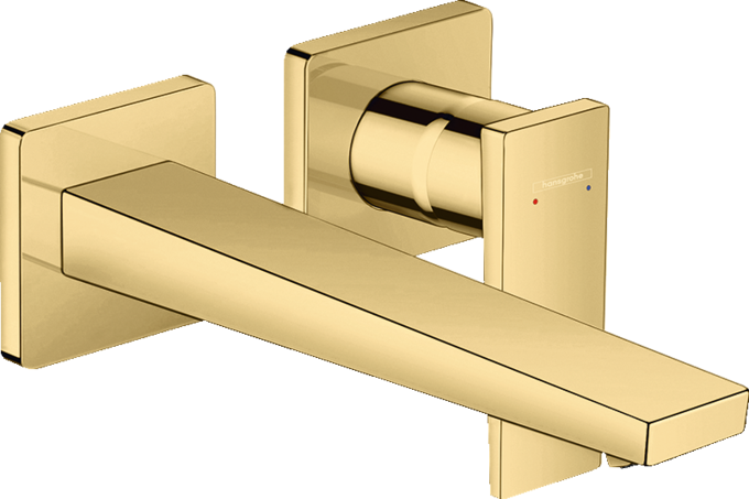 Single lever basin mixer for concealed installation wall-mounted with lever handle and spout 22